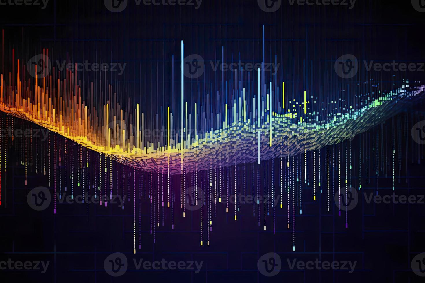 abstrato tecnologia grande dados fundo conceito. artificial inteligência tech. grande dados e cíber segurança. transferir e armazenamento do dados conjuntos, blockchain, servidor. colorida fundo foto