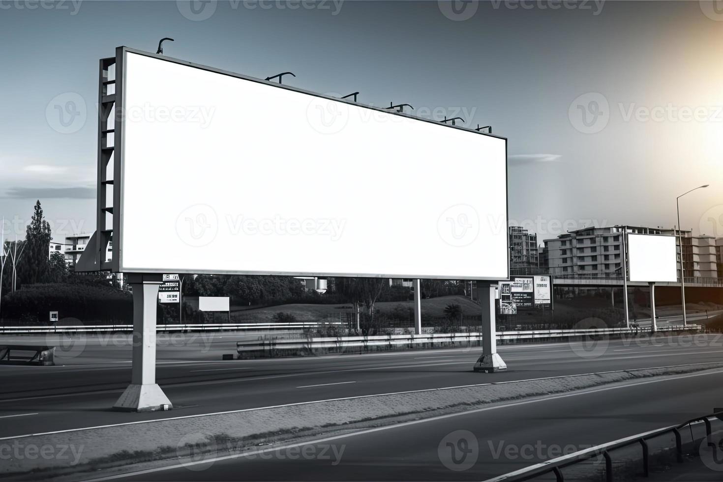 outdoor em branco para cartaz de publicidade ao ar livre foto