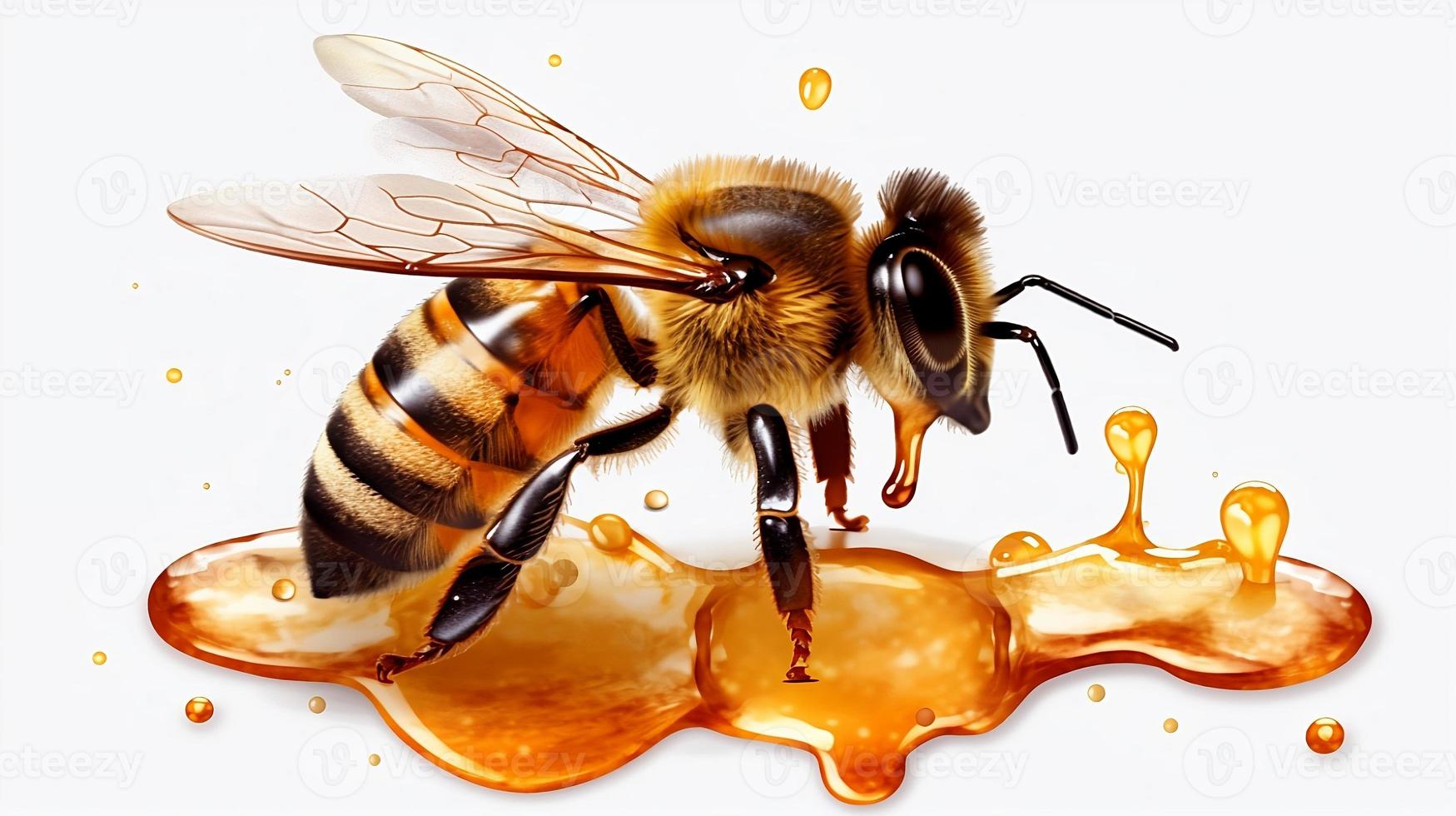 querida abelha acima querida - detalhe do abelha ou abelha, foto