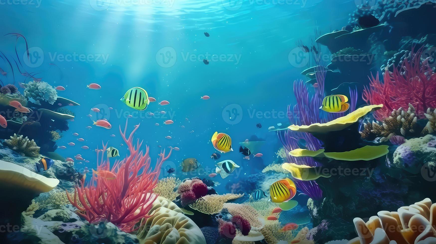 animais do a embaixo da agua mar mundo. ecossistema. colorida tropical peixe. foto