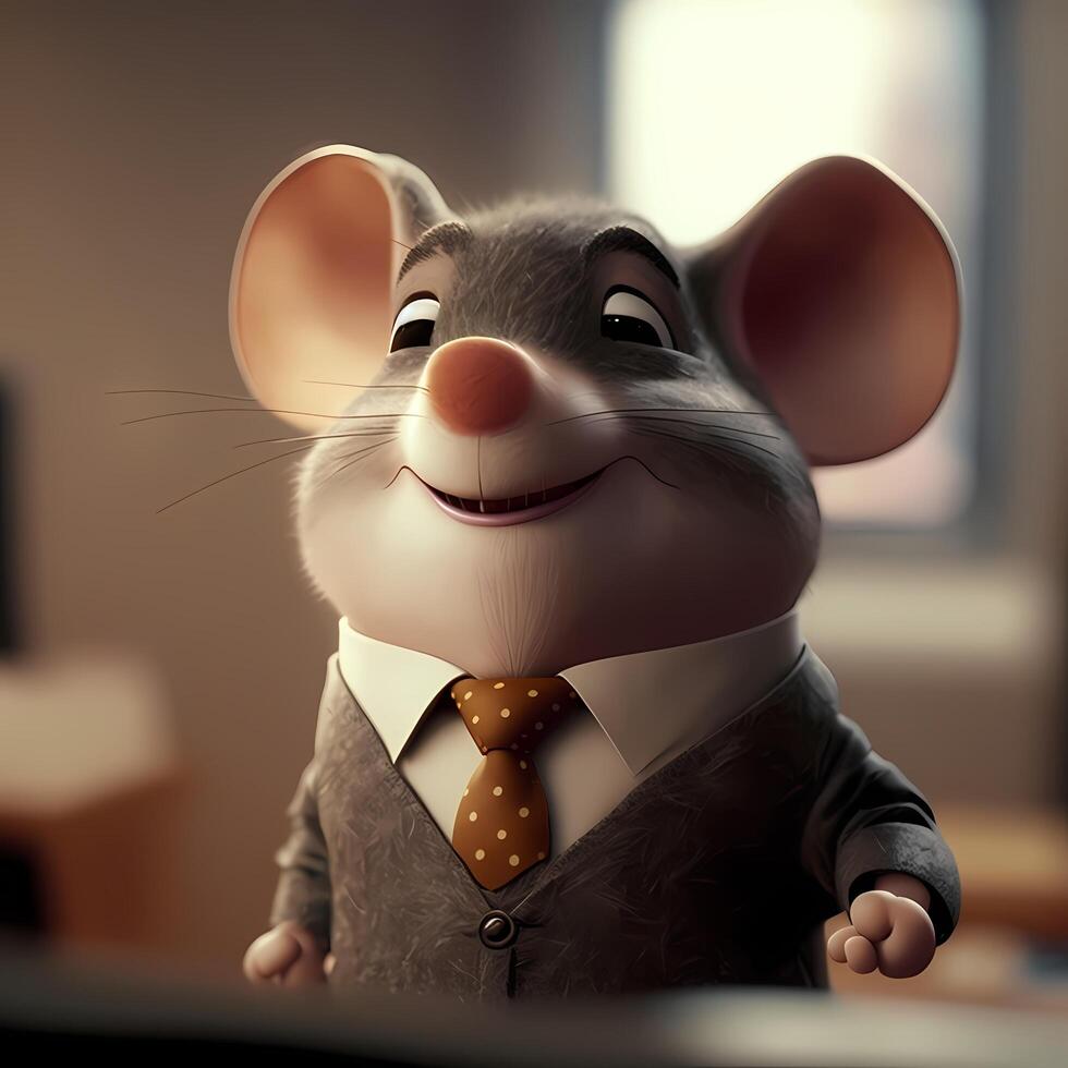 rato homem de negocios ilustração ai gerado foto