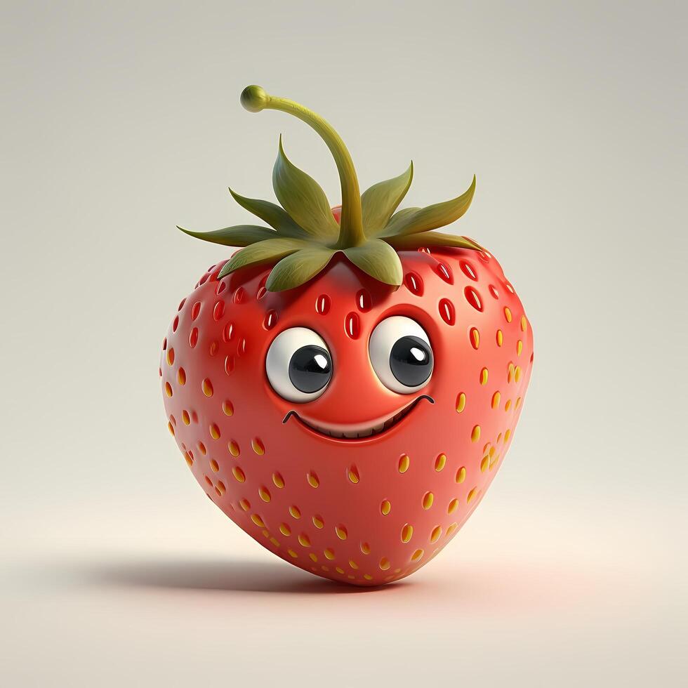 fruta feliz personagem fofa ai gerado foto