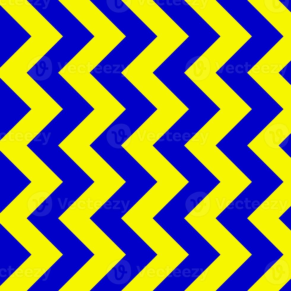 clássico azul e amarelo divisa desatado padronizar. desatado zig zag padronizar fundo. regular textura fundo. adequado para poster, folheto, folheto, pano de fundo, cartão, etc. foto