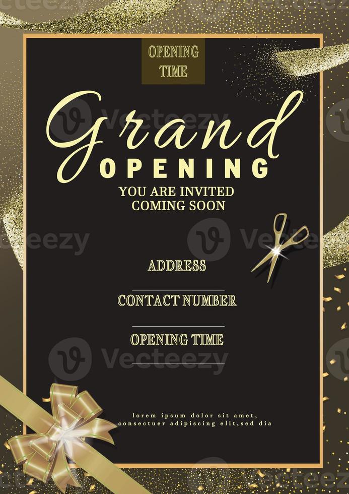 grande abertura convite e convite cartão foto