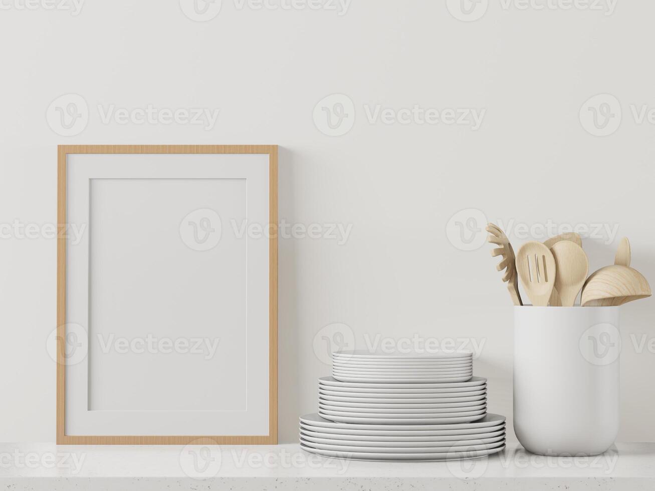 foto em branco quadros Próximo para cozinha utensílios