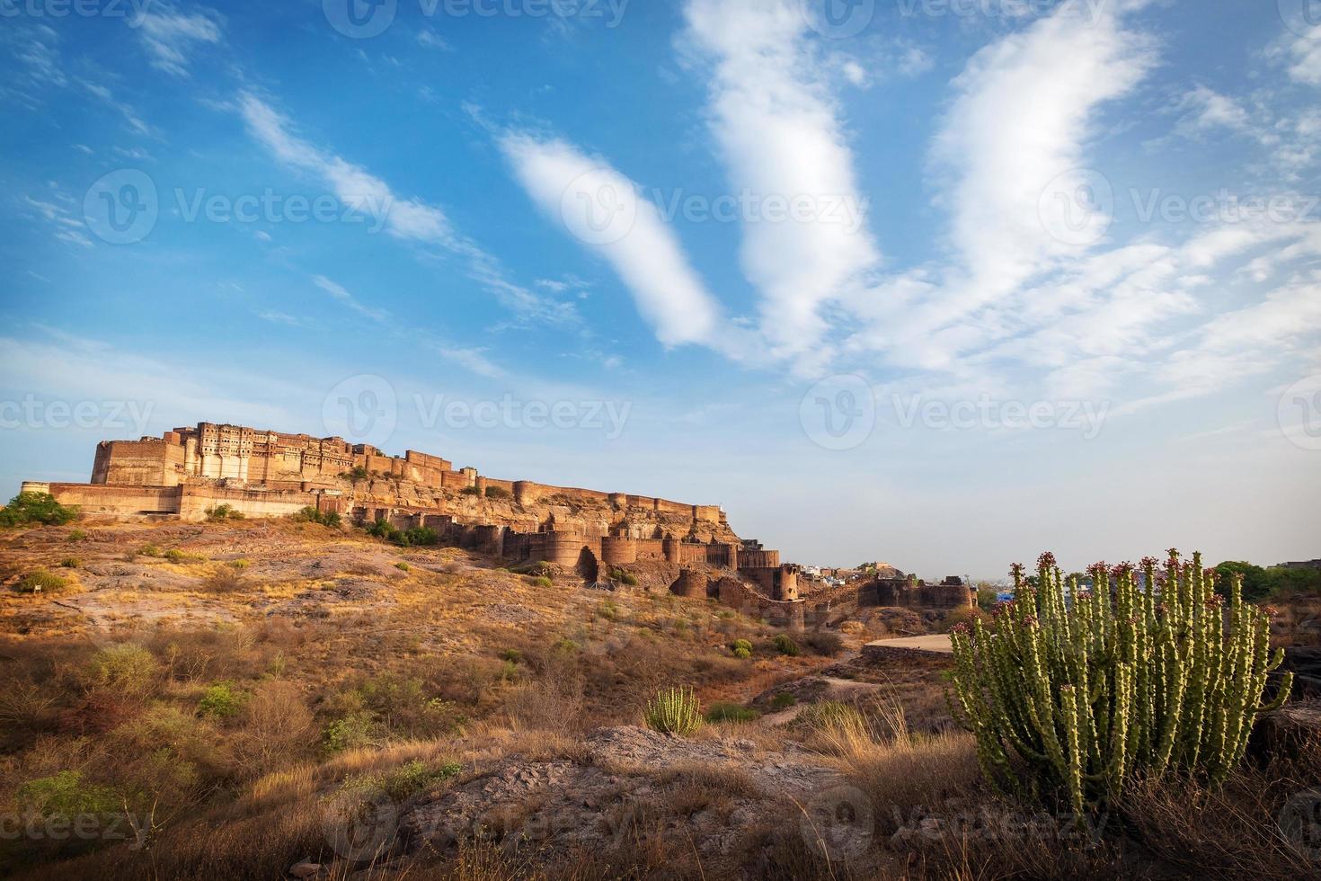 Forte Mehrangarh em Jodhpur, Rajasthan, Índia foto