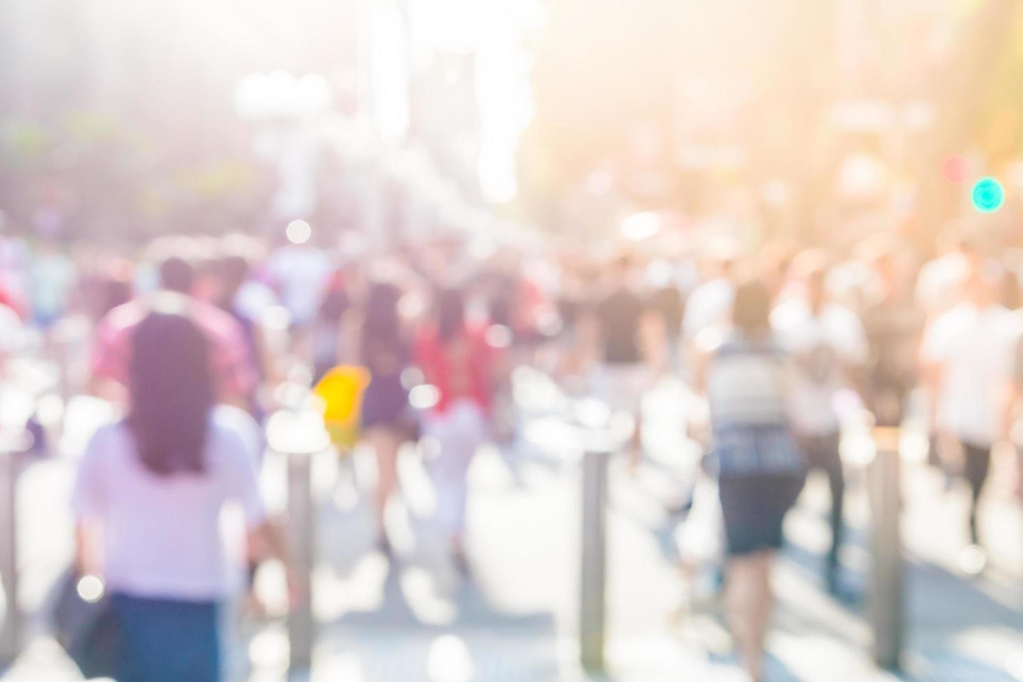 borrar as pessoas na Orchard Road em Cingapura foto