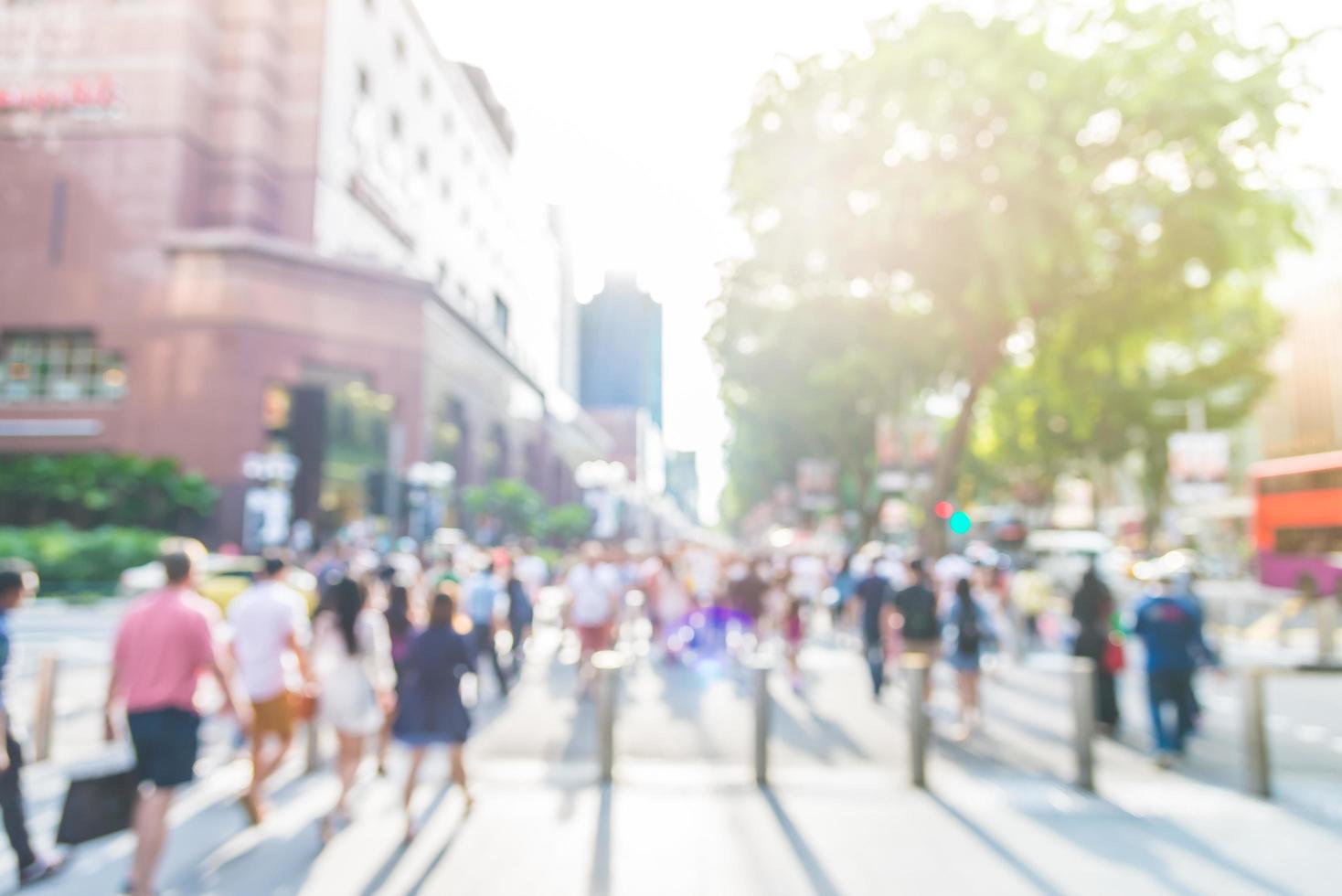 borrar as pessoas na Orchard Road em Cingapura foto