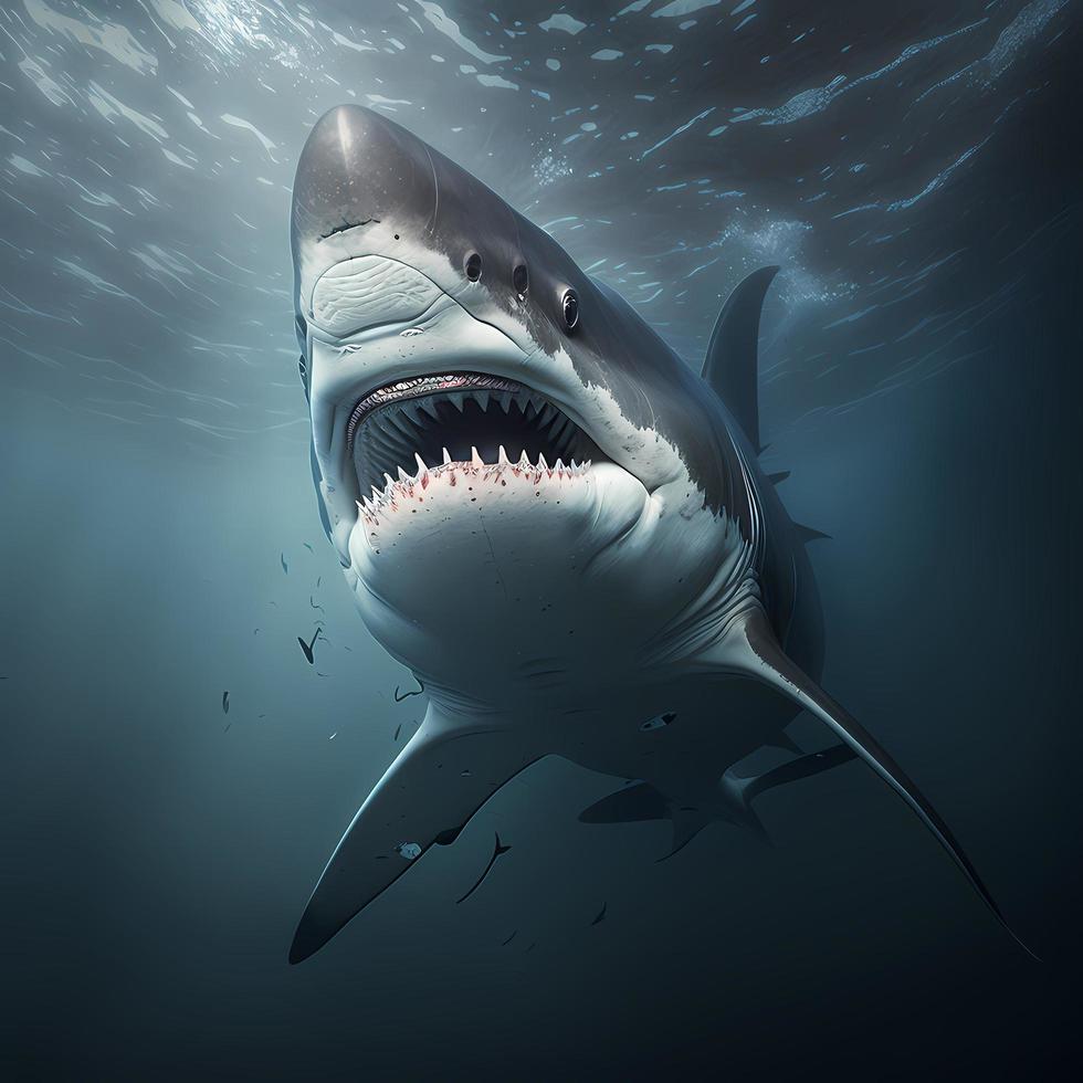 Tubarão ilustração ai gerado foto