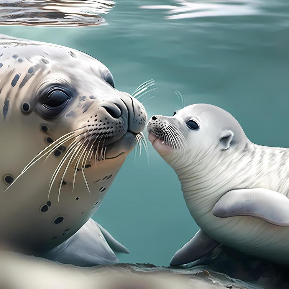 foca ilustração ai gerado foto