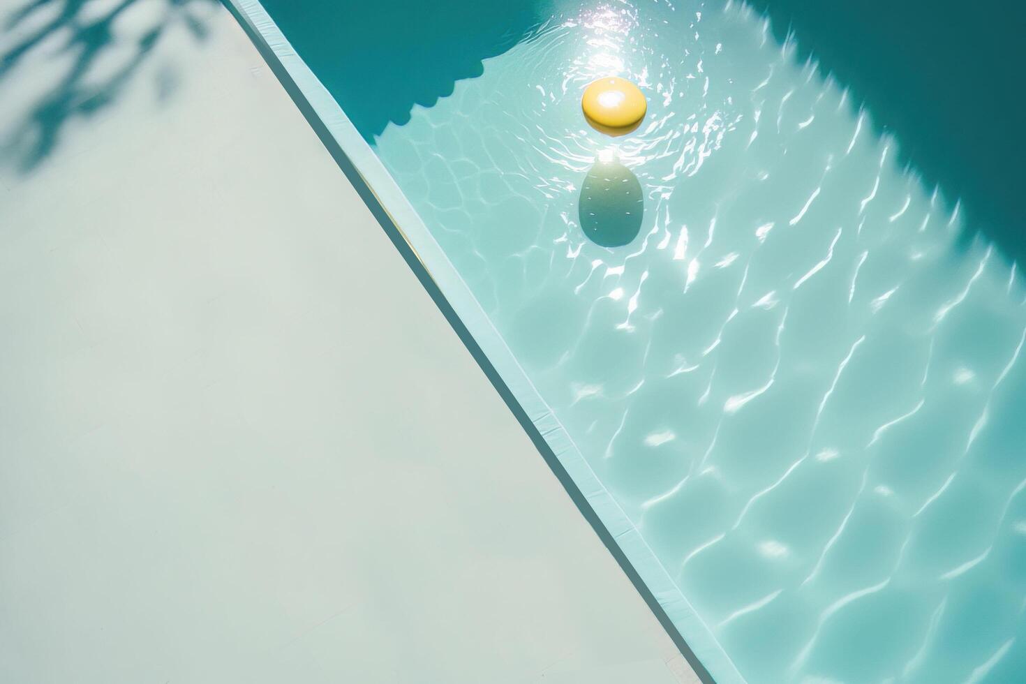 calmante natação piscina aéreo visualizar, ai gerado foto