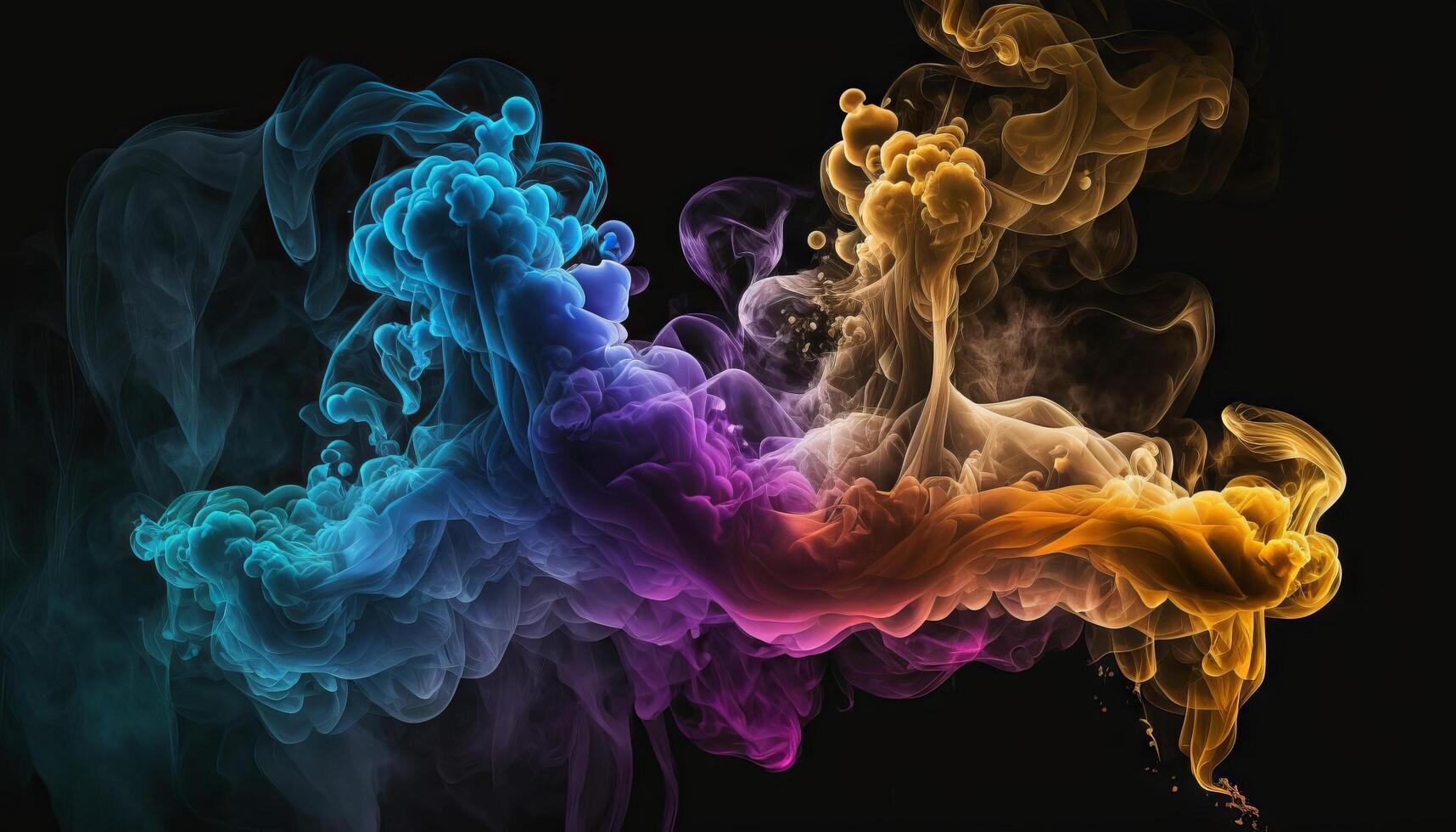 artístico fumaça colorida fundos. generativo ai foto