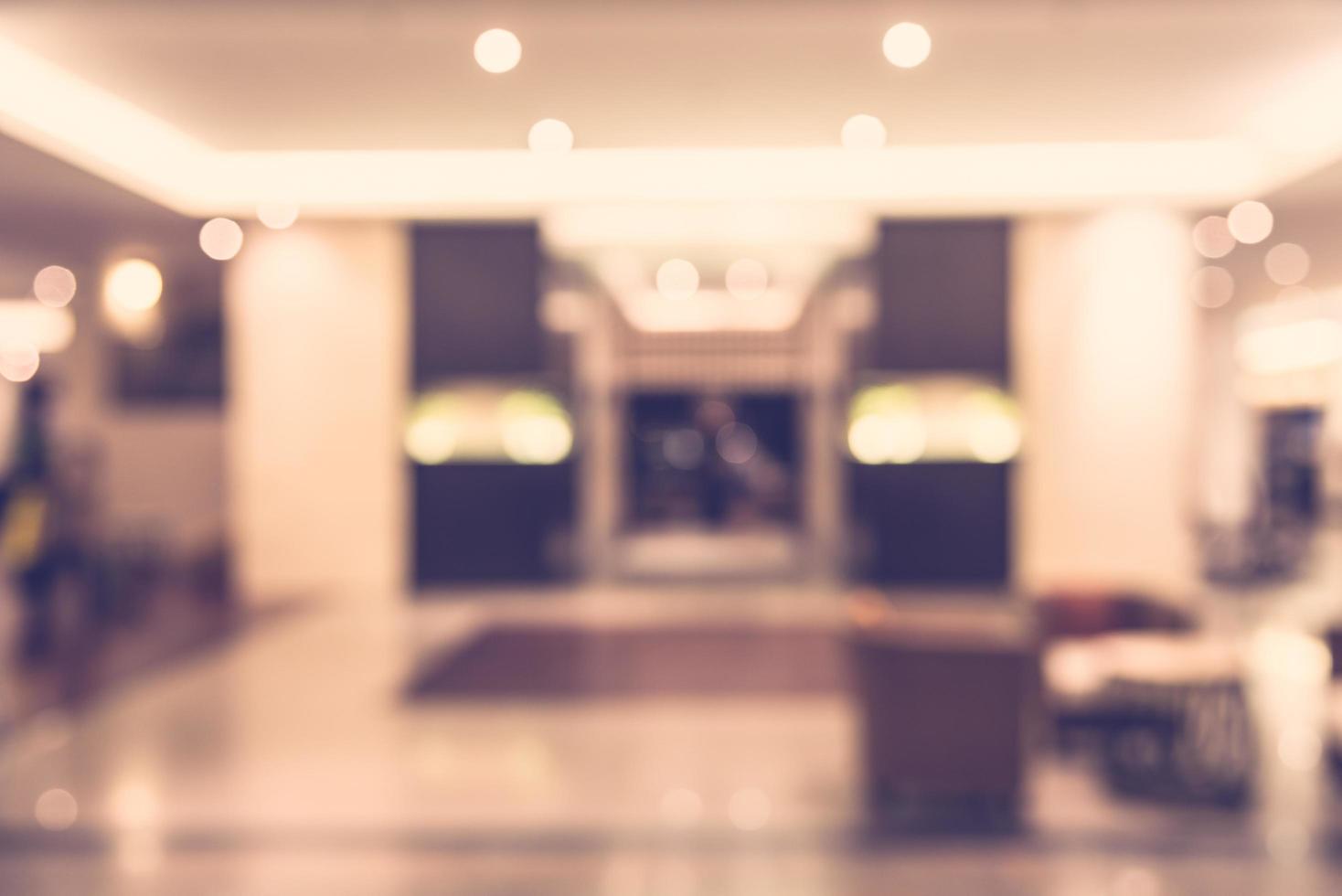 borrão abstrato lobby do hotel - filtro vintage foto