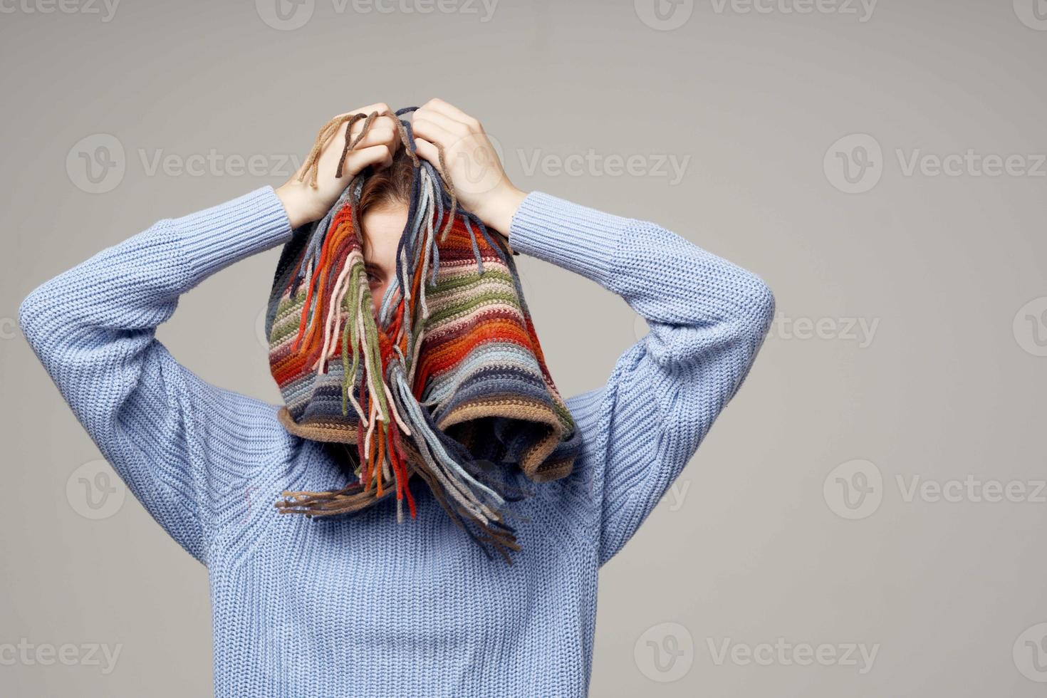 mulher gripe infecção vírus saúde Cuidado isolado fundo foto