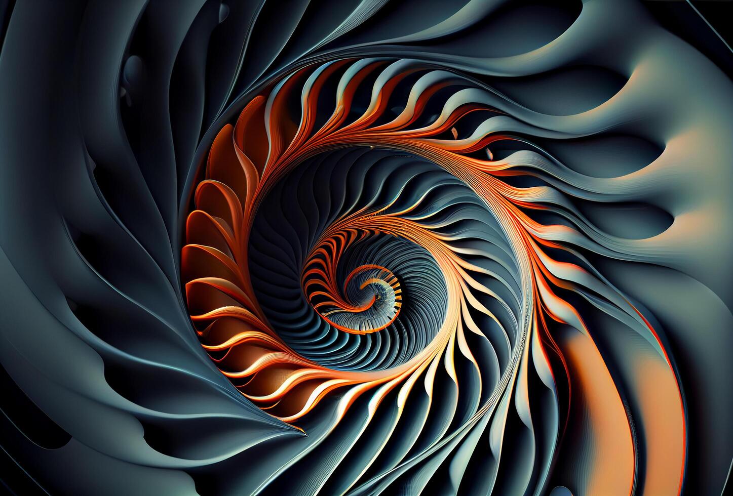 abstrato fundo com dnk espiral. ilustração generativo ai foto