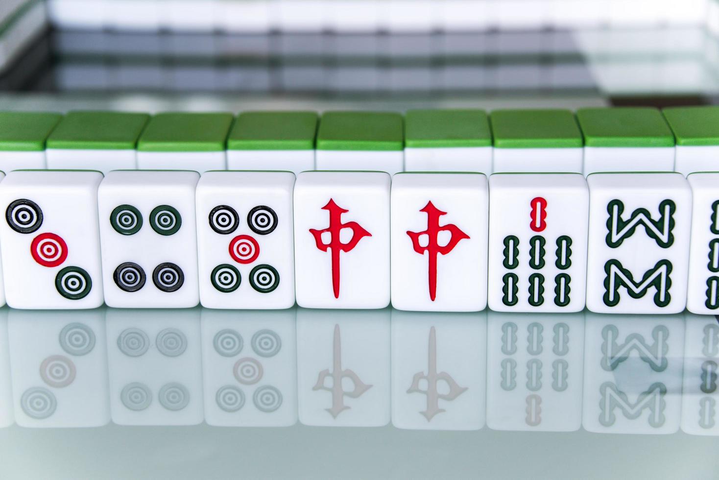 harbin, China - dezembro 30, 2018-mahjong é a antigo ásia borda jogo. foto