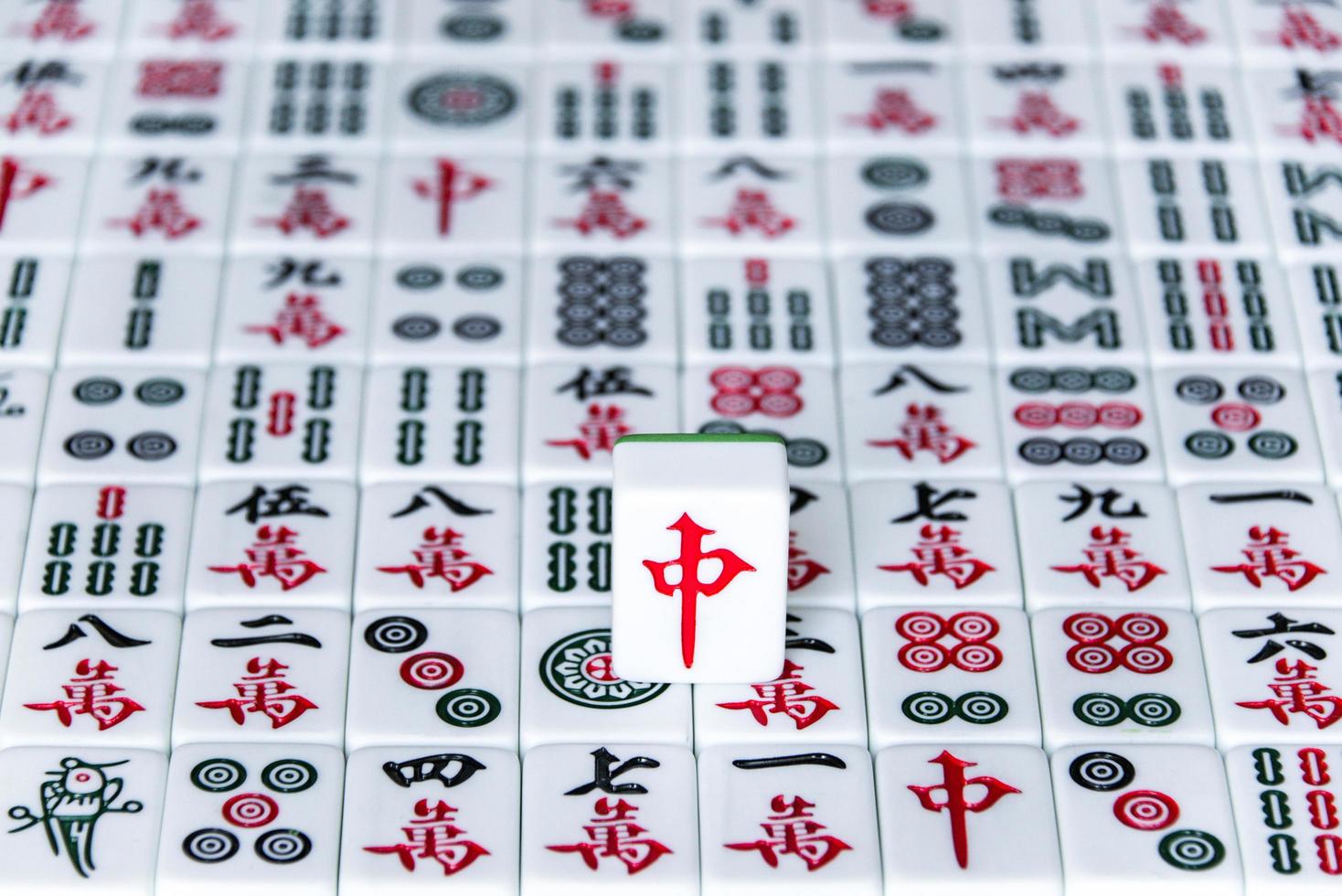 harbin, China - dezembro 30, 2018-mahjong é a antigo ásia borda jogo. foto