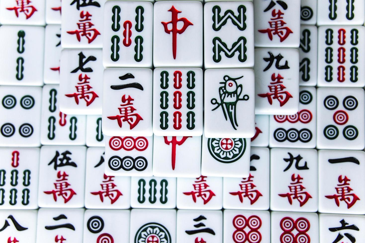 harbin, China - dezembro 30, 2018-mahjong é a antigo ásia borda jogo. foto