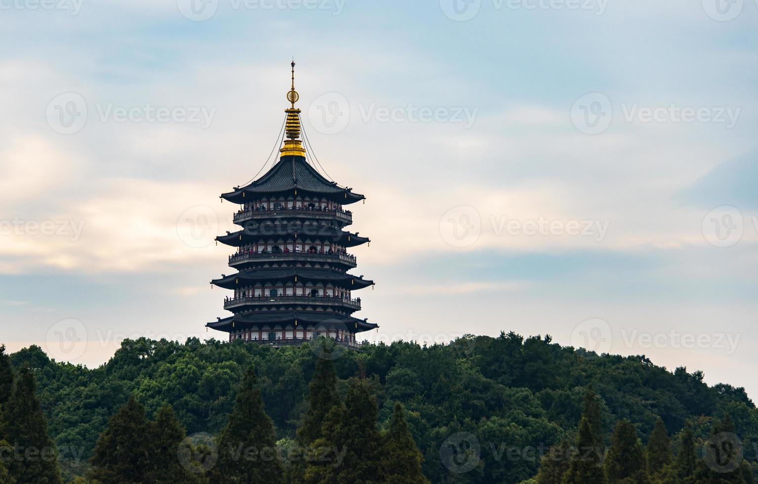 a pagode do oeste lago ou lei feng ta, Hangzhou, zhe Jiang, China foto