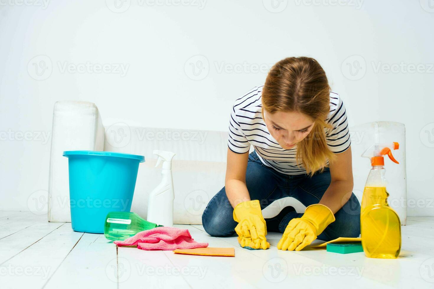 casa limpeza detergente chão limpeza estilo de vida interior foto