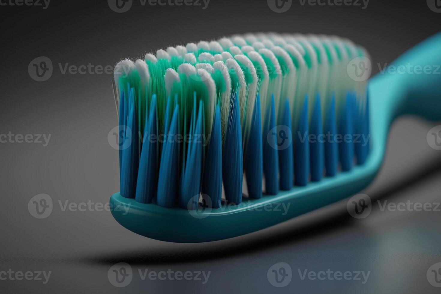 azul escova de dente oral Cuidado fechar-se generativo ai foto