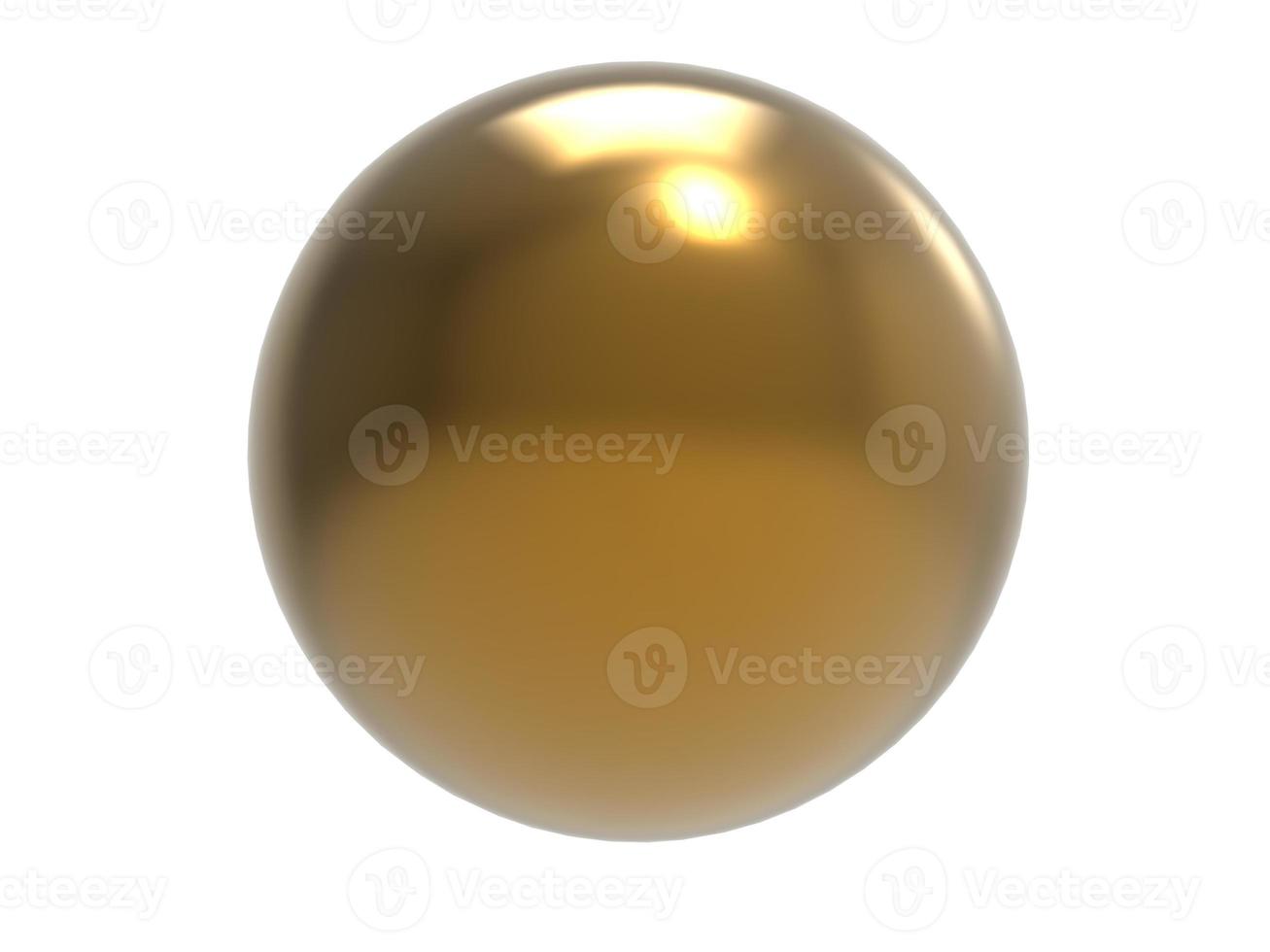 dourado esfera. bola. 3d renderizar. foto