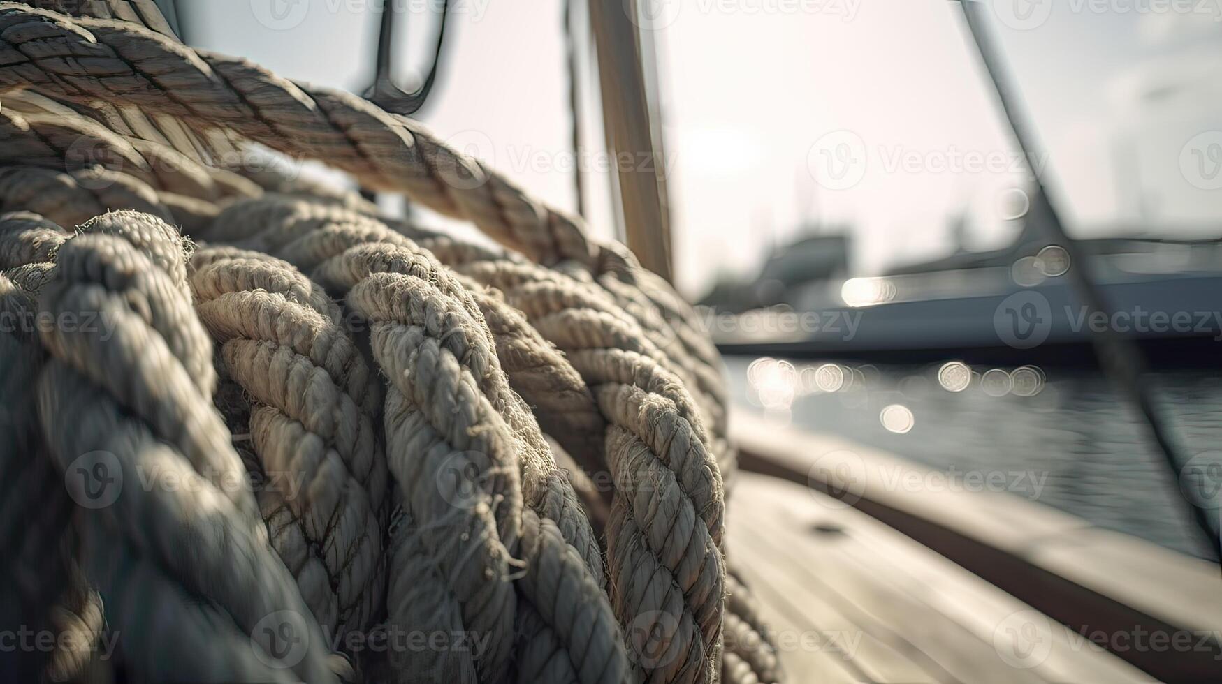 cordas do a velho Navegando navio gorch foda. generativo ai. foto