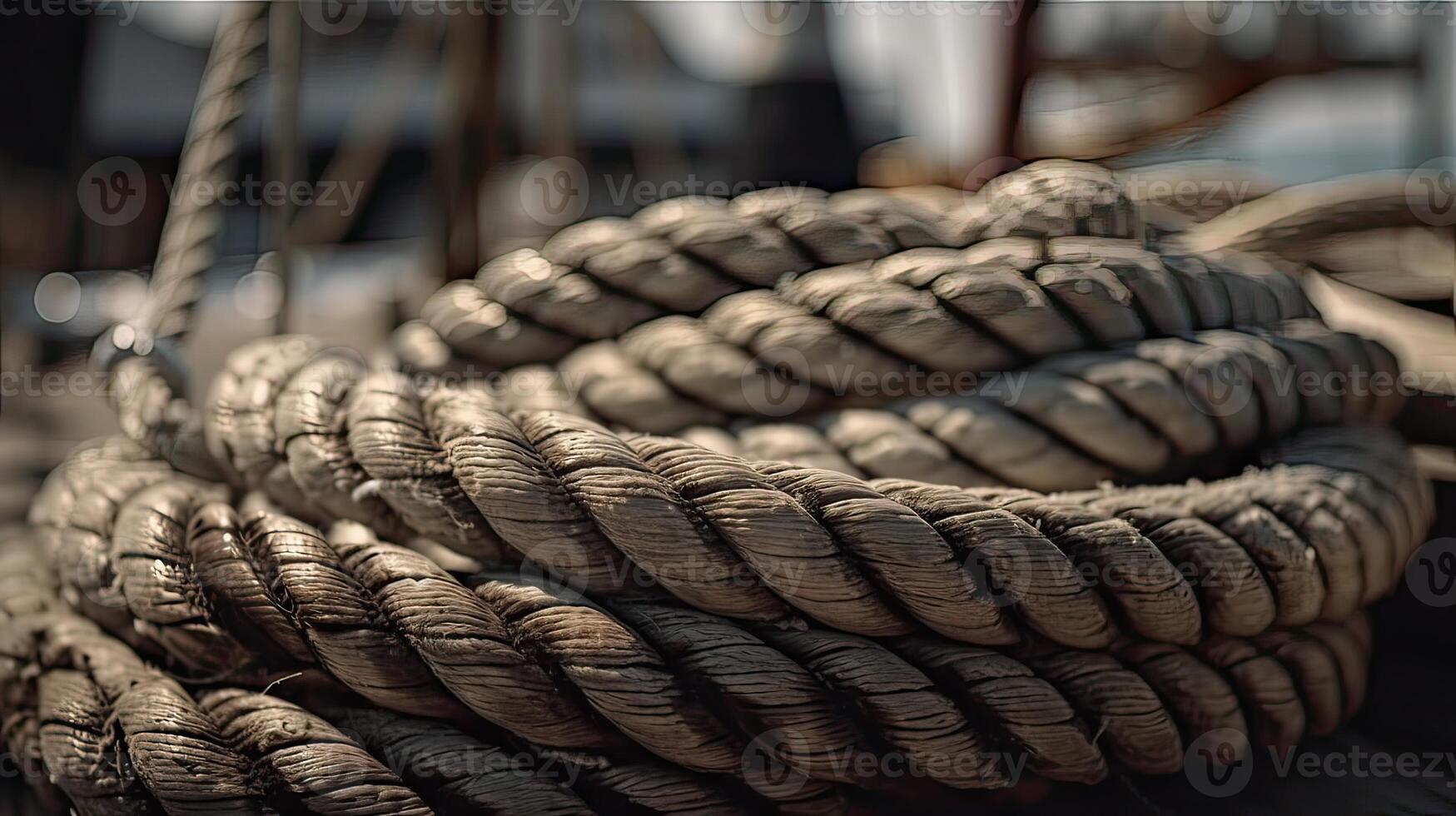 cordas do a velho Navegando navio gorch foda. generativo ai. foto