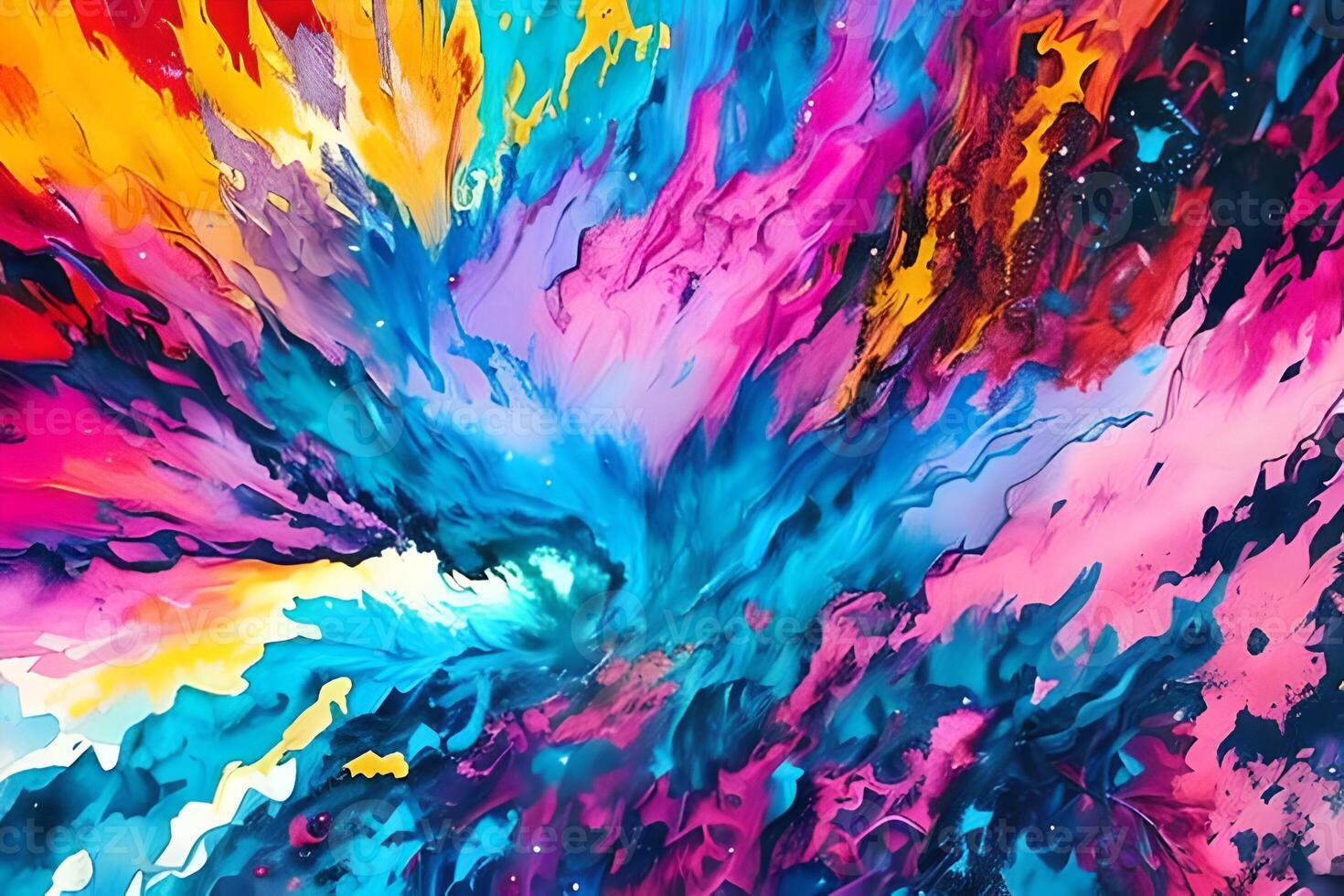 água cor ou óleo pintura bem arte ilustração do abstrato respingo chama fogo spray escova caindo artístico impressão digital arte. foto