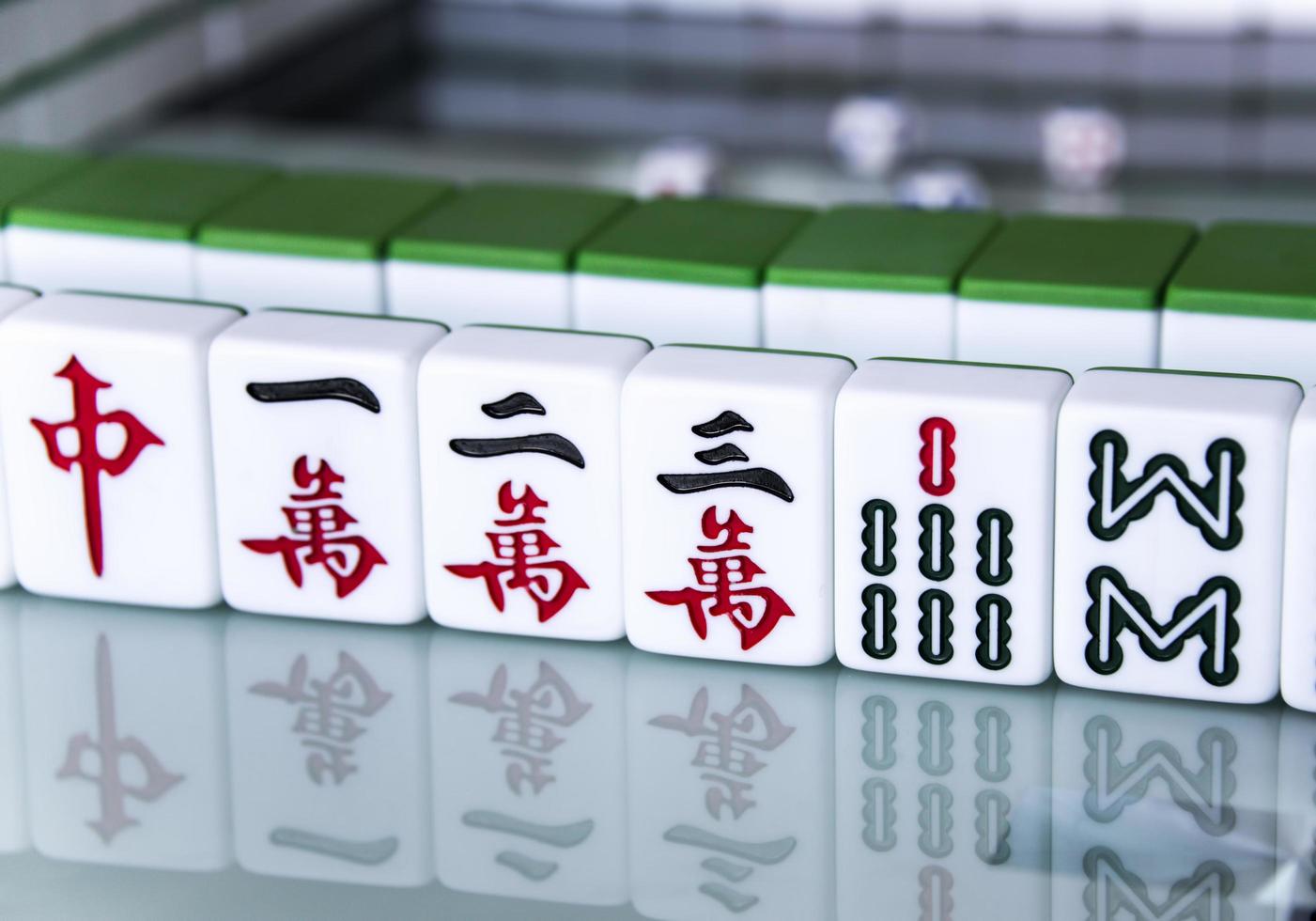 harbin, China - dezembro 30, 2018-mahjong é a antigo ásia borda jogo. foto