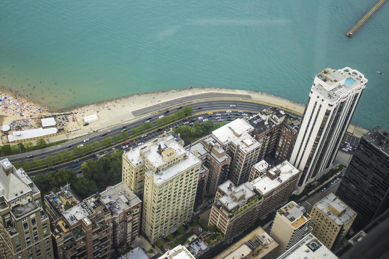 chicago, illinois 2016- horizonte de chicago da torre john hancock foto