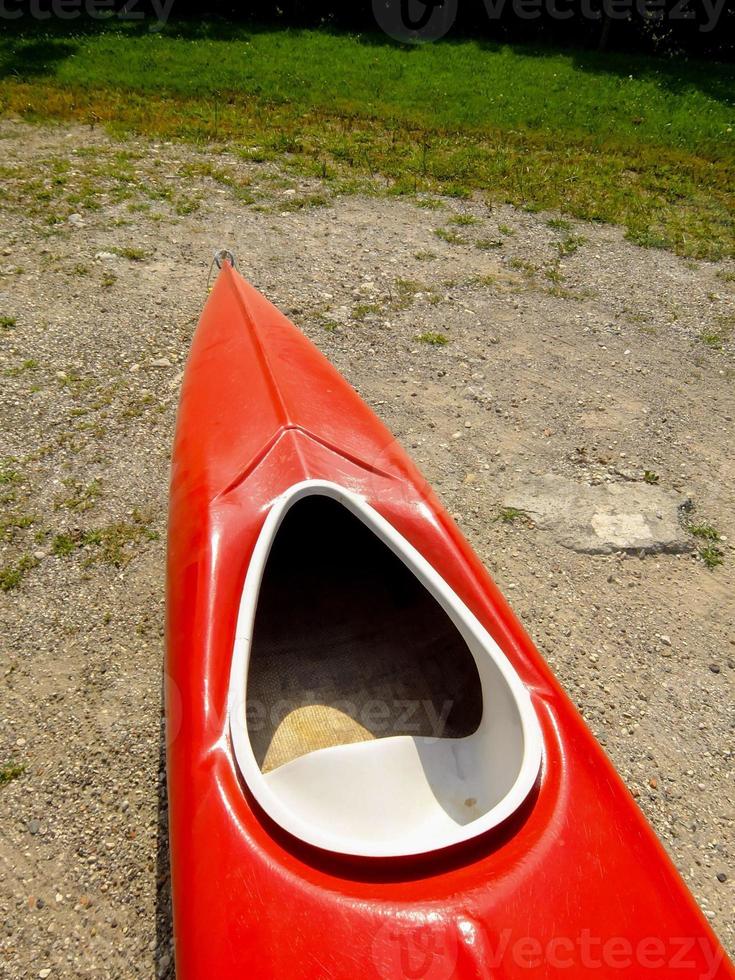 vermelho caiaque barco foto