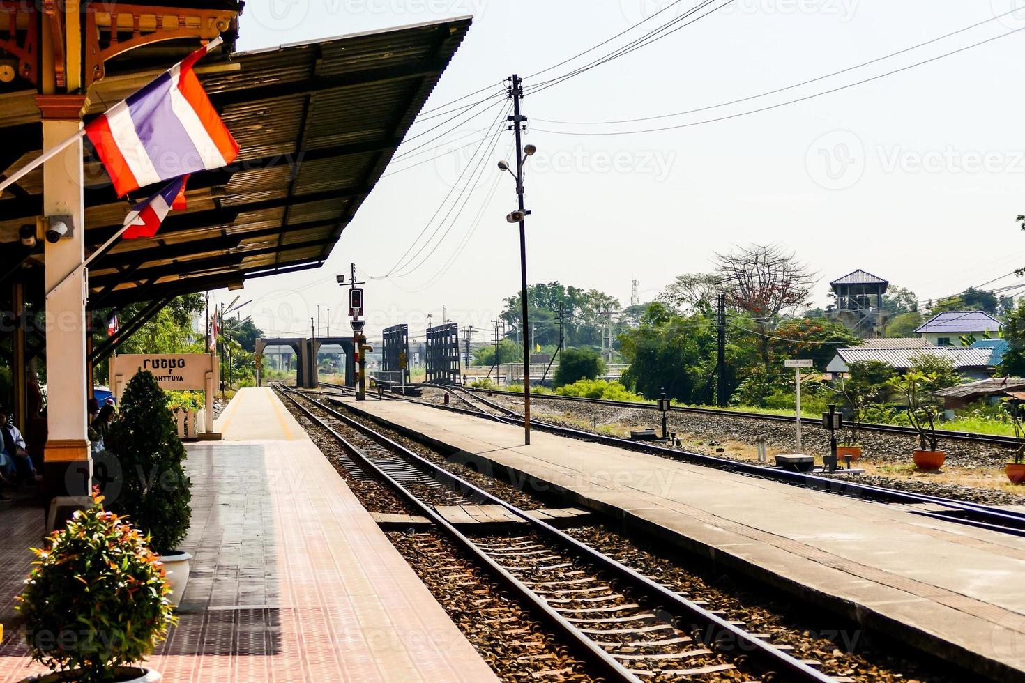 Visão do a trem estação foto