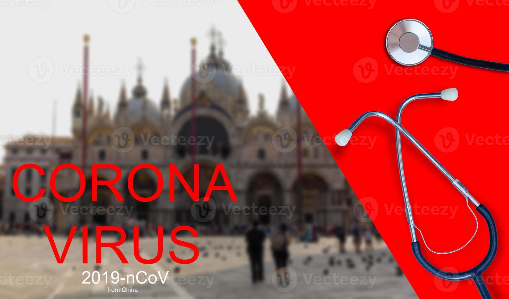 coronavírus 2019-nCoV, covid-19 dentro Itália. Veneza gôndolas em san marco quadrado, Veneza, Itália. foto