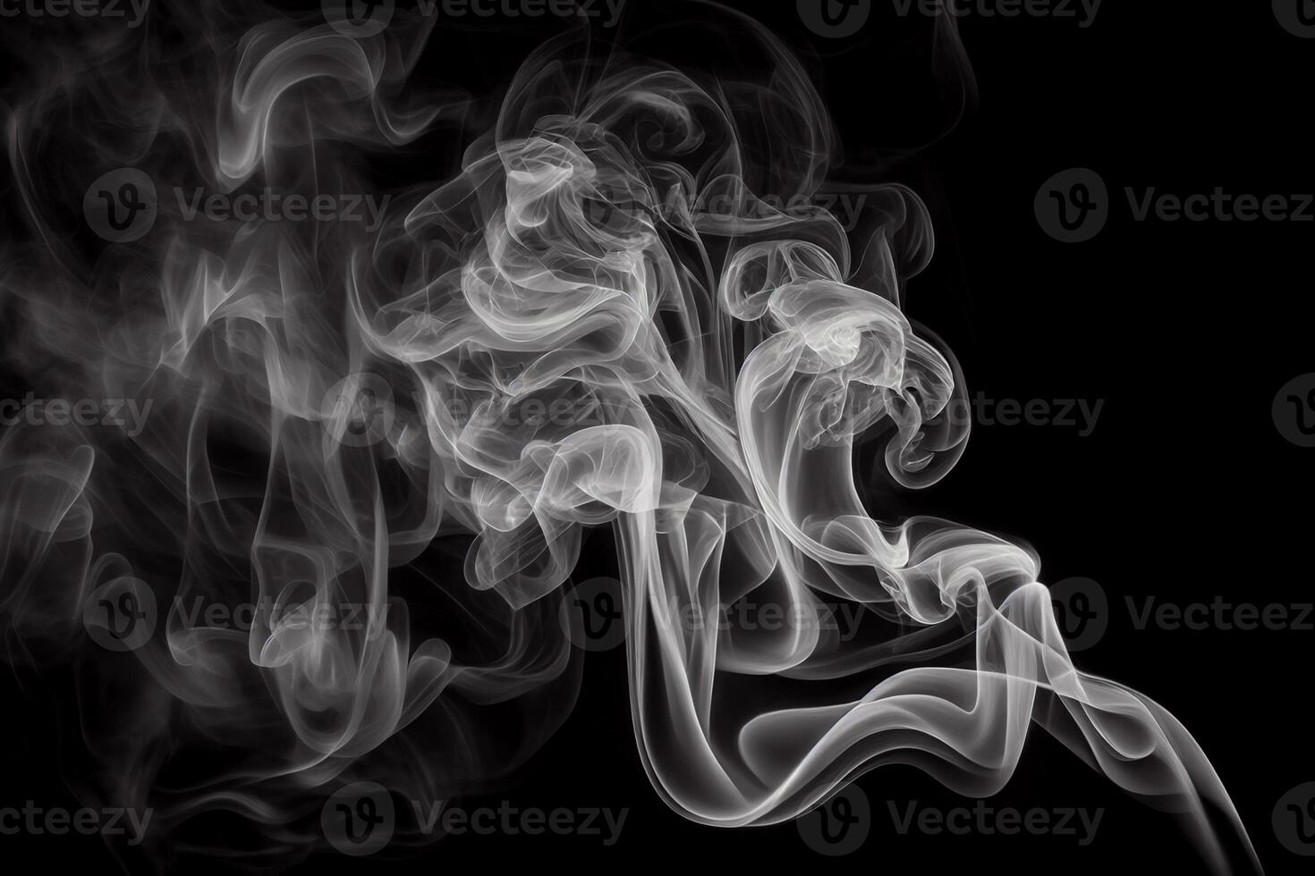abstrato fumaça movimentos em uma Preto fundo. Projeto elemento. abstrato textura. generativo ai foto