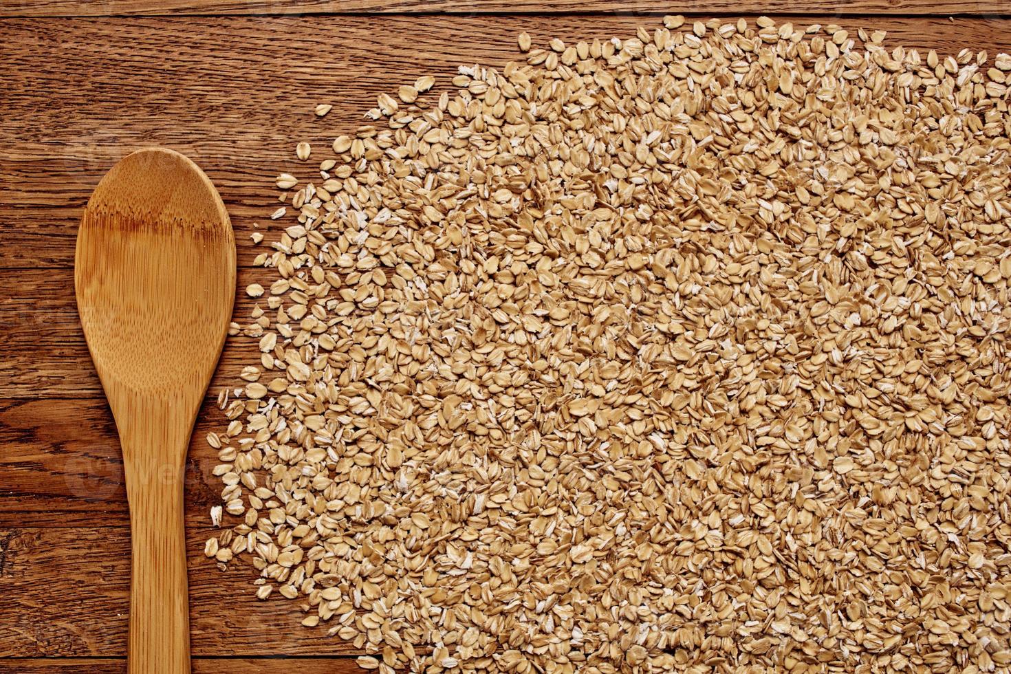 cereais dentro uma saco cozinha produtos madeira fundo foto