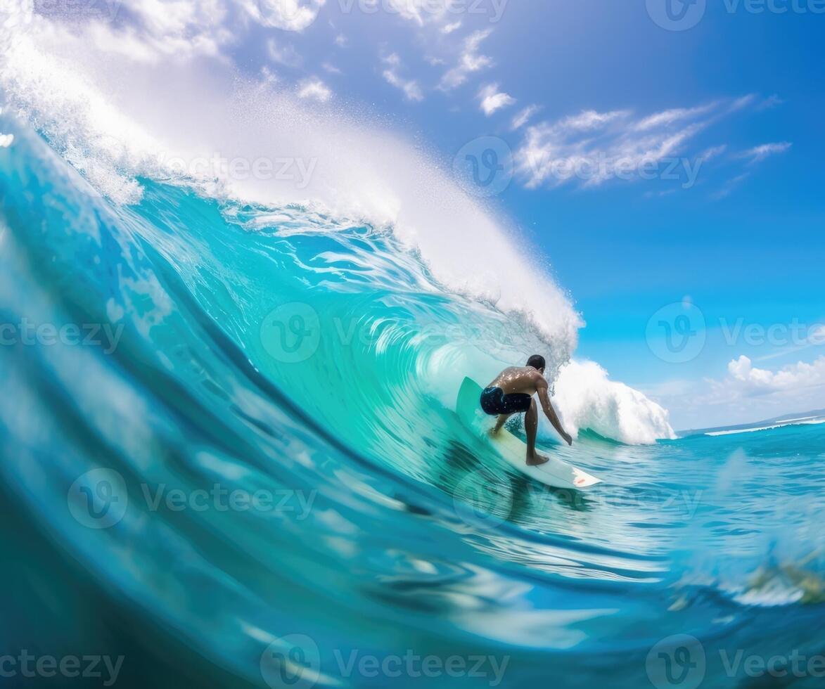 a emoção do surf, cativante água Esportes imagem - generativo ai foto