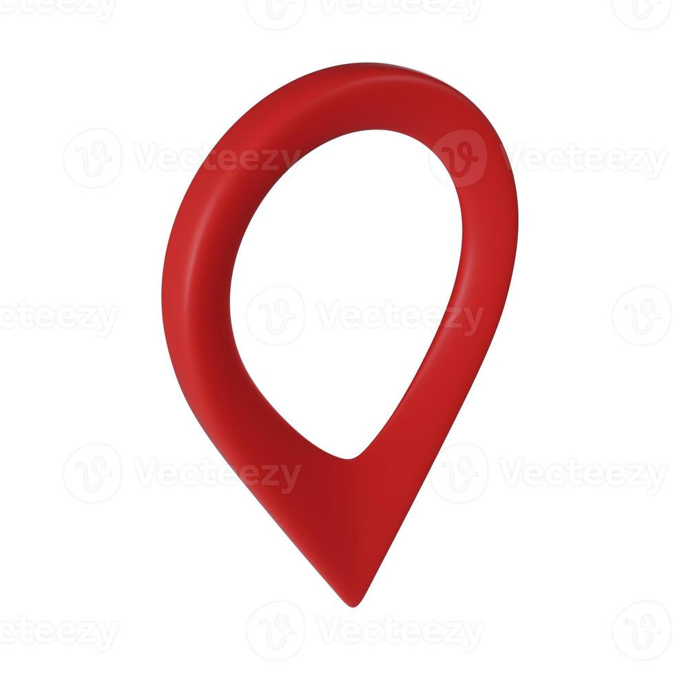 vermelho localização marcação. vermelho PIN 3d. foto