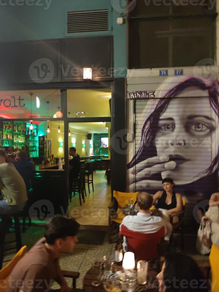 Atenas rua grafite arte parede pintura estilo livre grande Tamanho Alto qualidade artístico impressão foto