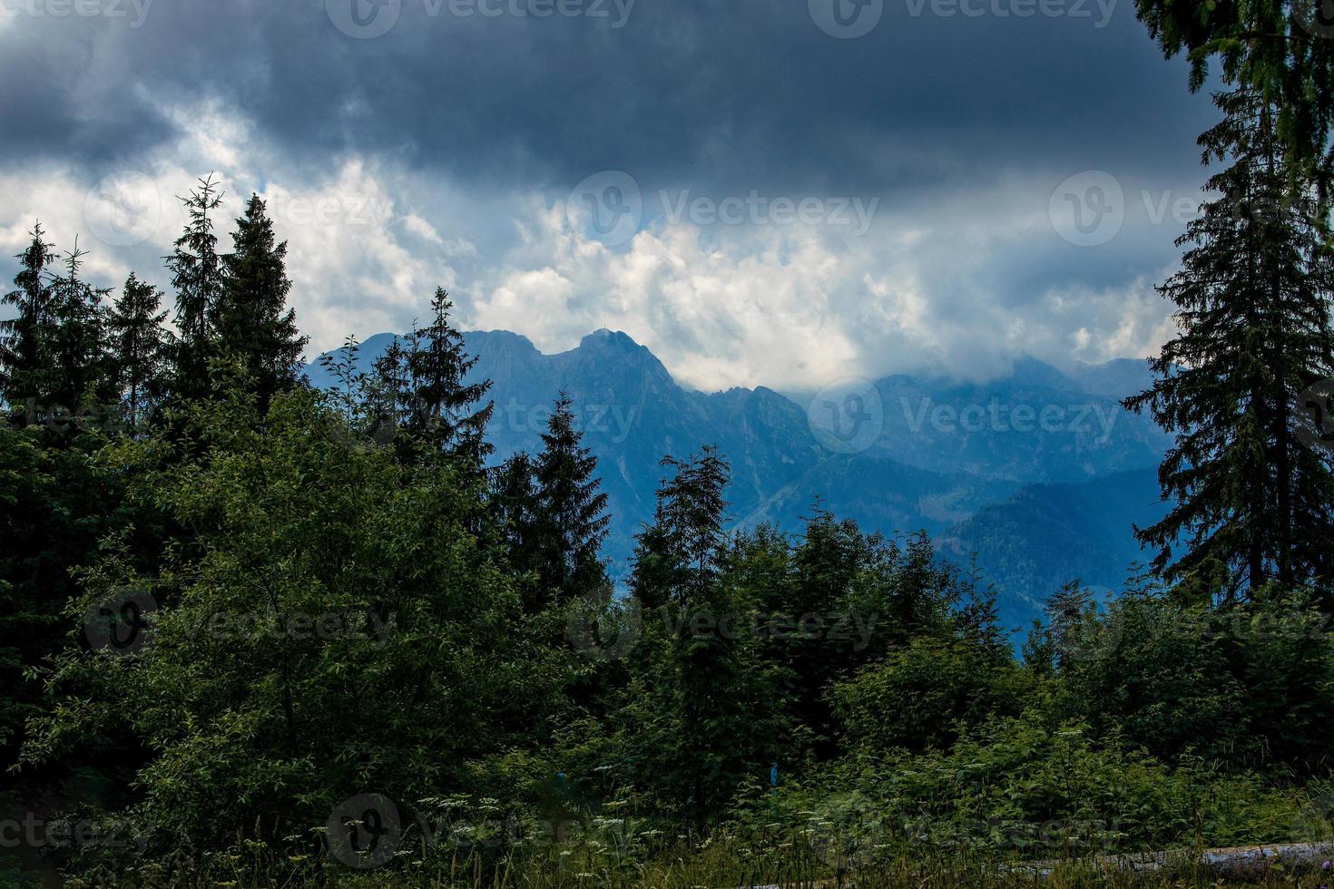 panorama do a tatra montanhas em uma caloroso verão nublado feriado dia foto