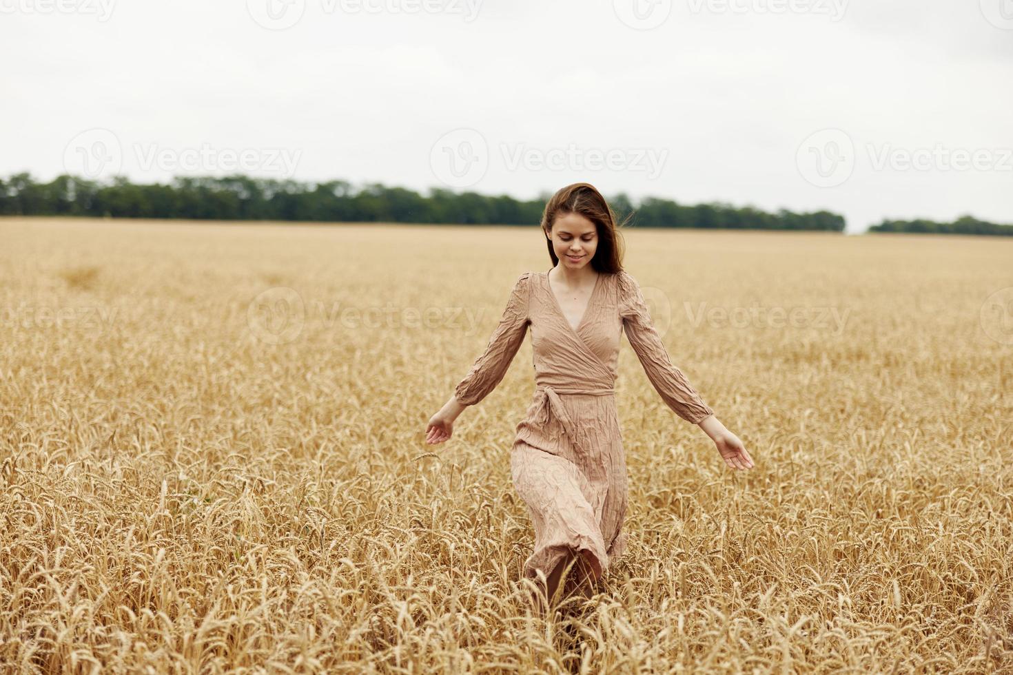 imagem do espiguetas dentro mãos a agricultor preocupado a amadurecimento do trigo orelhas dentro cedo verão colheita foto