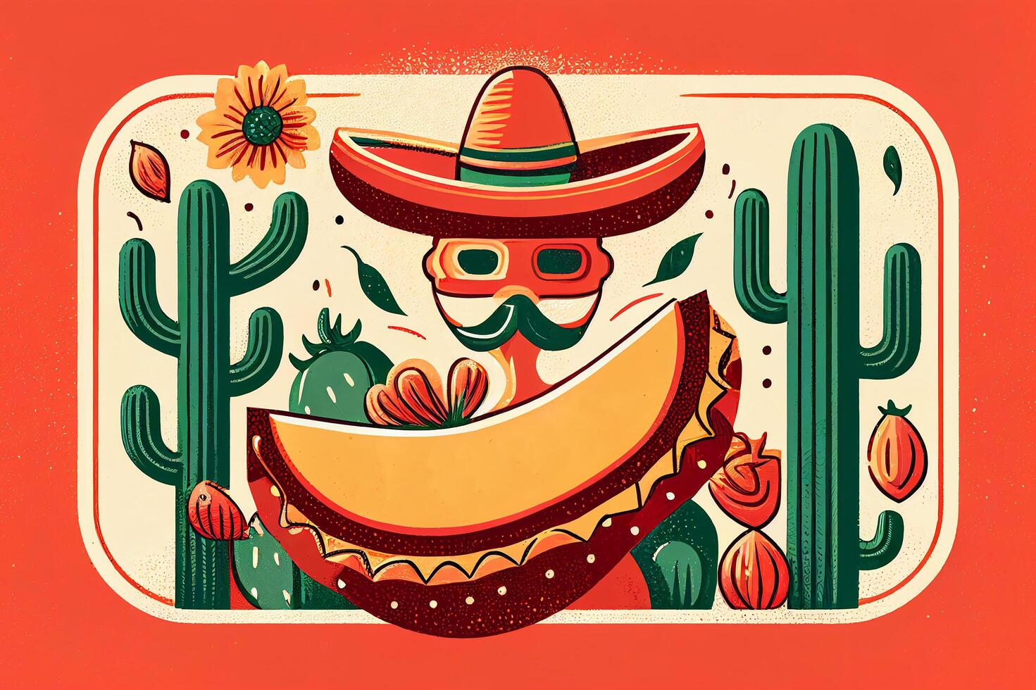 cinco de maionese, mexicano feriado 5 poderia, festa convite e cumprimento cartão projeto, generativo ai foto