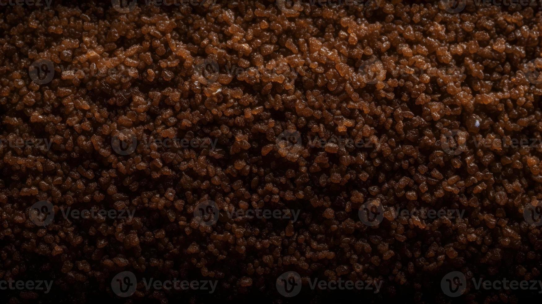 Sombrio chocolate Castanho tipo açúcar granulado textura fundo foto