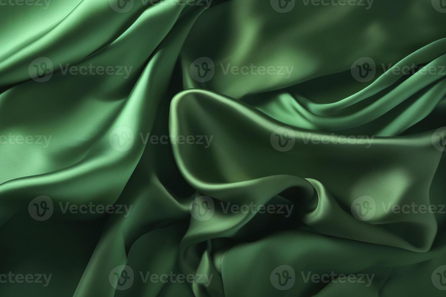 verde colori seda cetim pano de fundo, criada com generativo ai foto