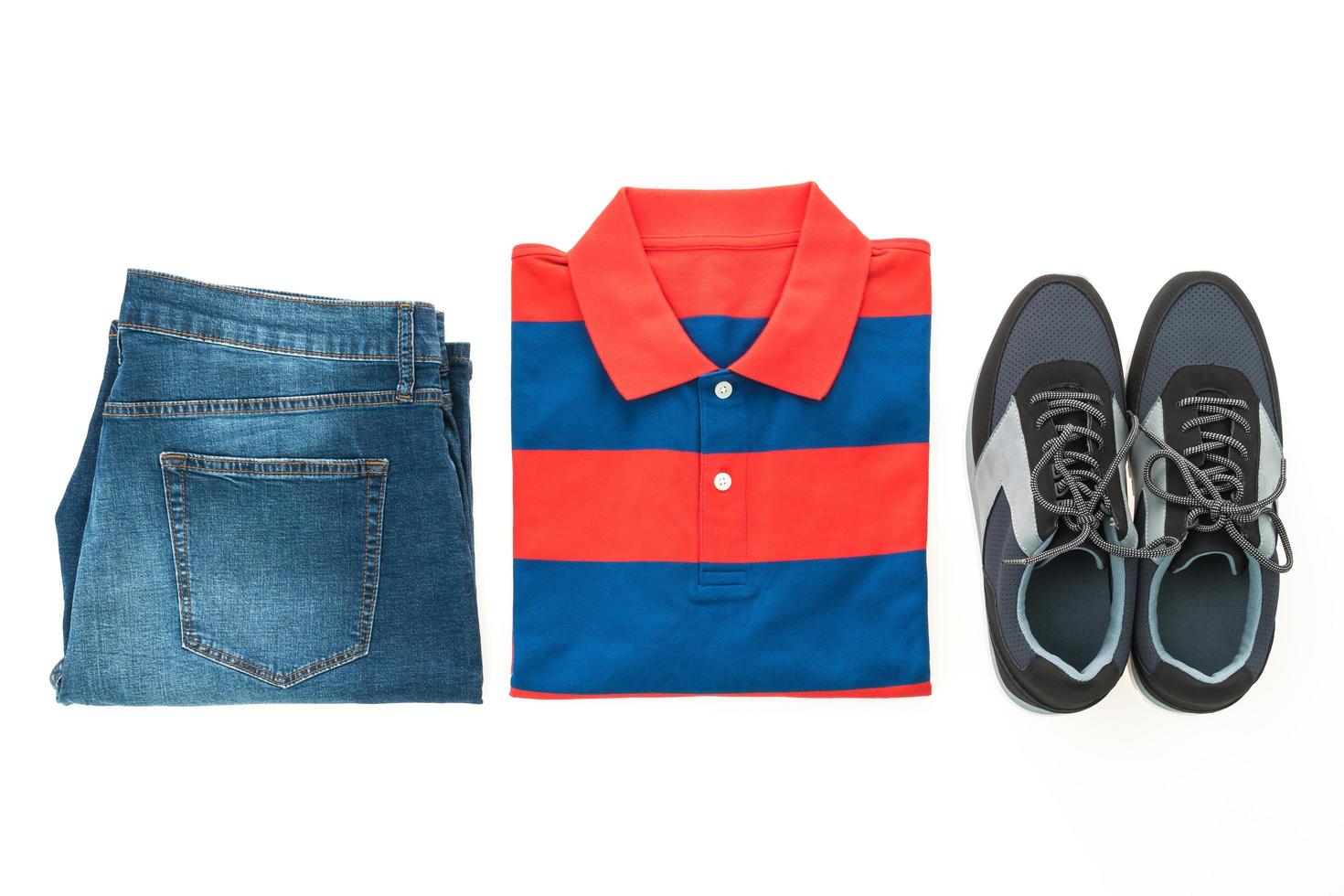 lindo conjunto de moda masculina casual foto