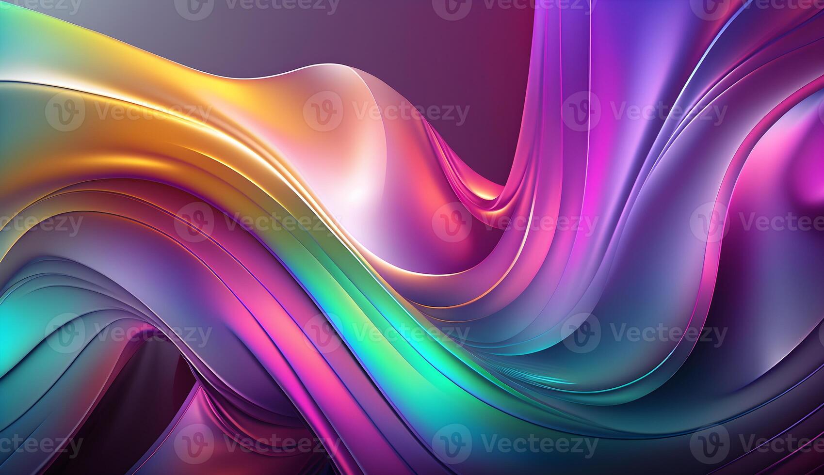 3d abstrato desatado swirly fundo, 3d iridescente gradiente fundo, multicolorido fundo Projeto para faixas e cartazes, pró foto