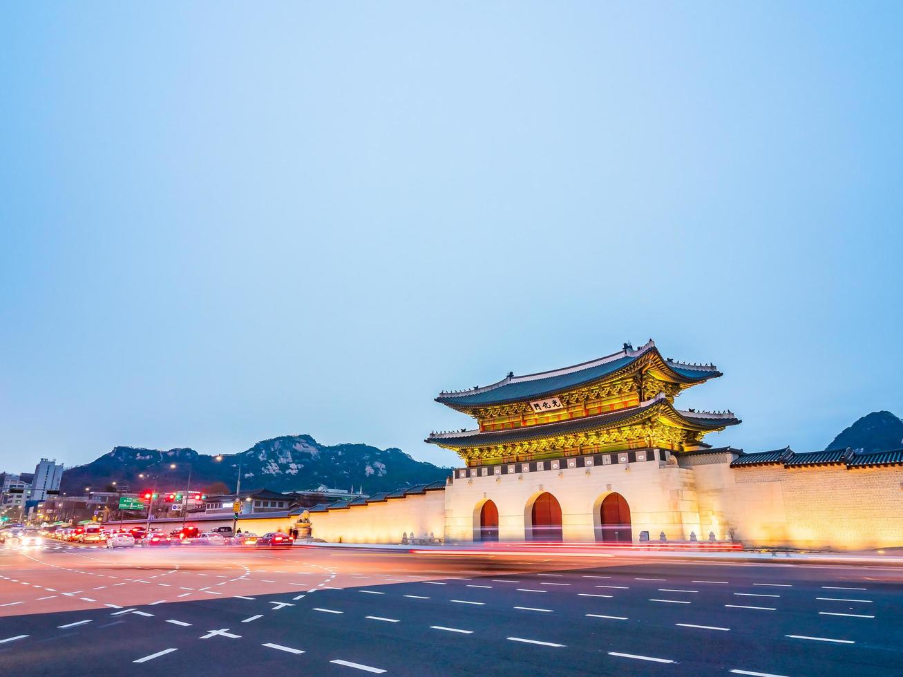 palácio gyeongbokgung, cidade de seoul na coréia do sul foto