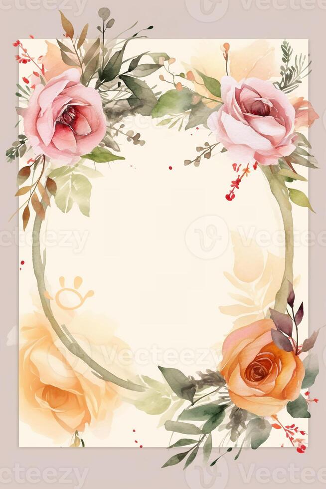 colorida simples floral decoração ilustração fundo modelo, criativo arranjo do natureza e flores Boa para bandeira, Casamento cartão convite rascunho, aniversário, saudações, e Projeto elemento. foto