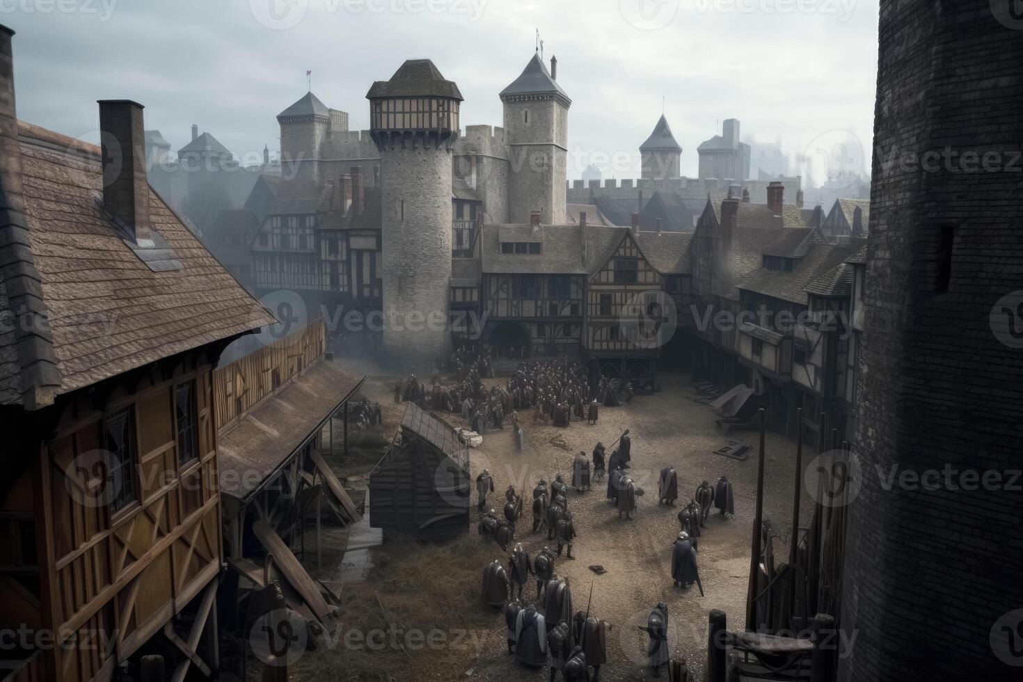 medieval Londres sujo Veja criada com generativo ai tecnologia. foto