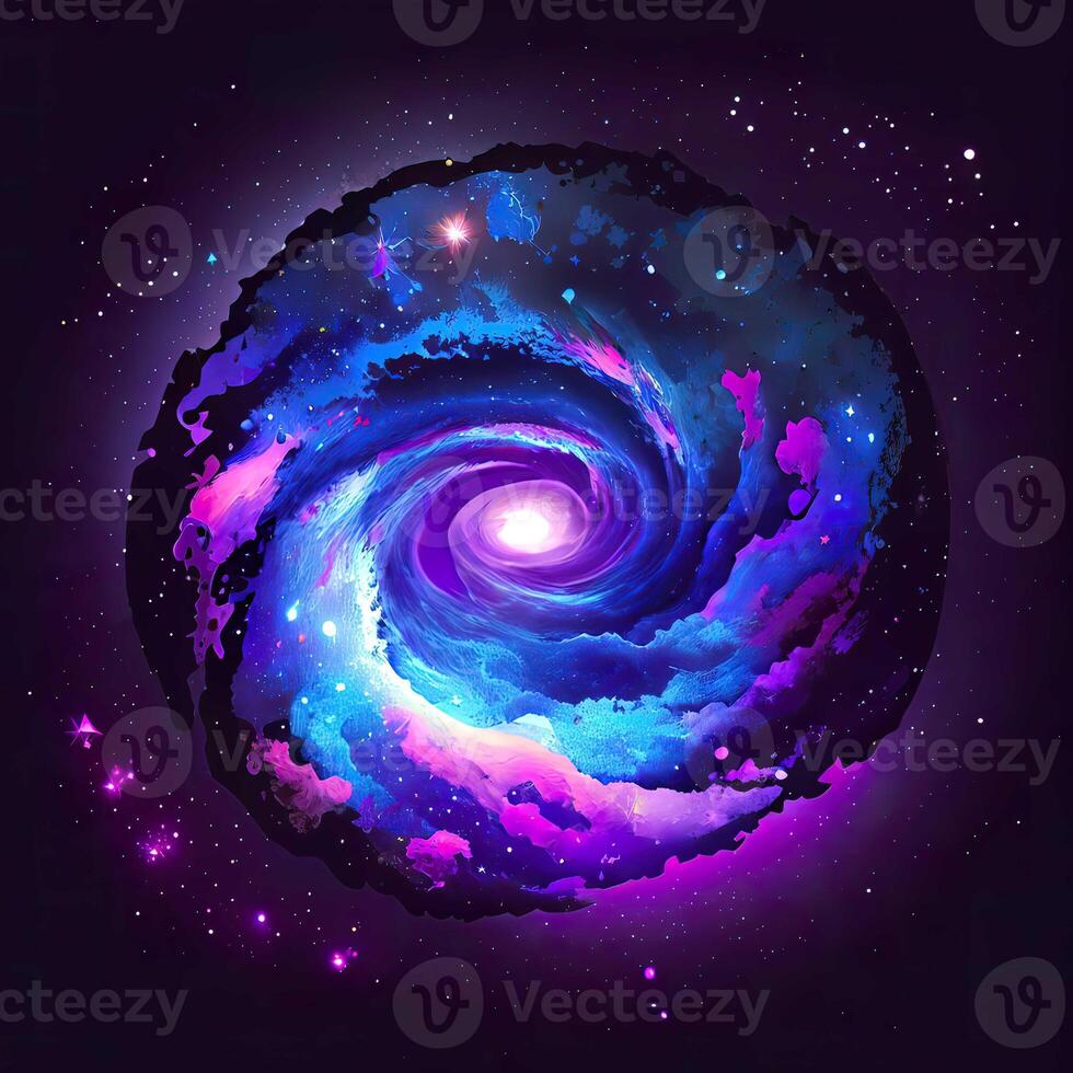 abstrato espaço galáxia nebulosa - ai gerado foto